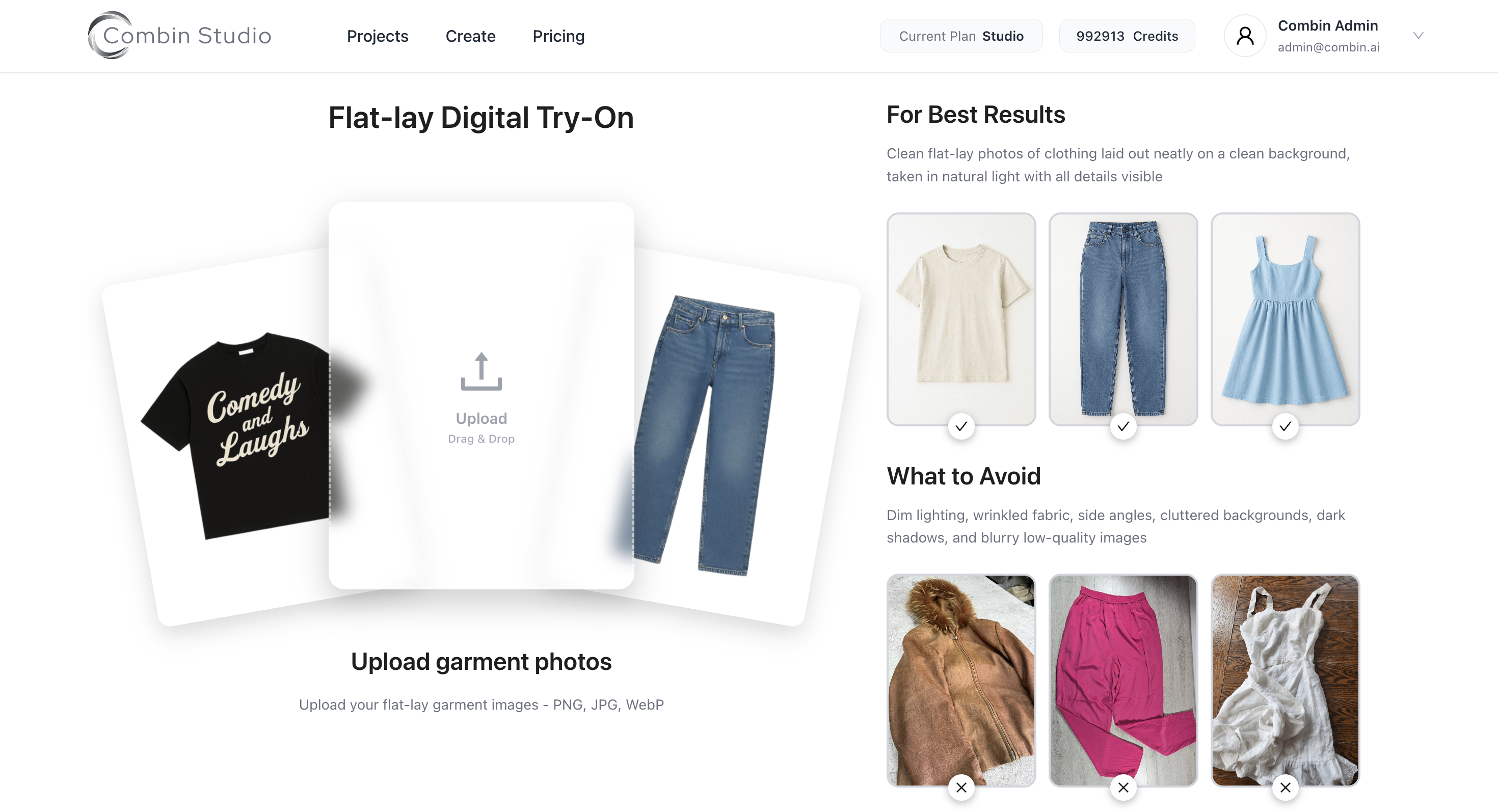 Upload fashion assets for AI transformation